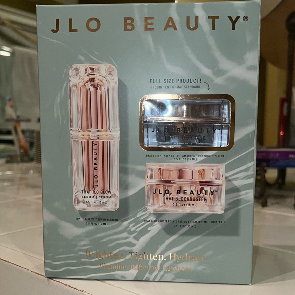 JLo beauty brighten tighten hydrate set